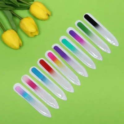 Пилка для ногтей стеклянная в пакете «Ultramarine», двухцветная, 9см.