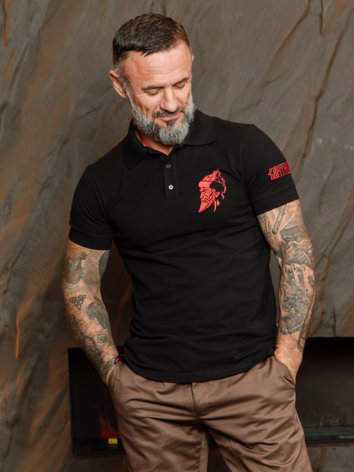 Black polo shirt "Ivan king"