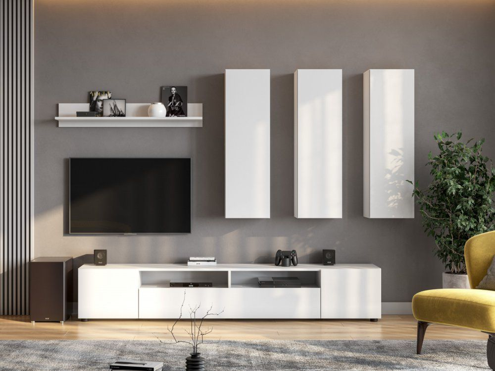 Токио Гостиная вариант 1 Белый текстурный