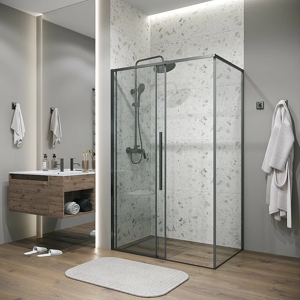 Душевой уголок Grossman Galaxy 120.K33.01.1470.42.00 140x70 стекло прозрачное/профиль графит сатин