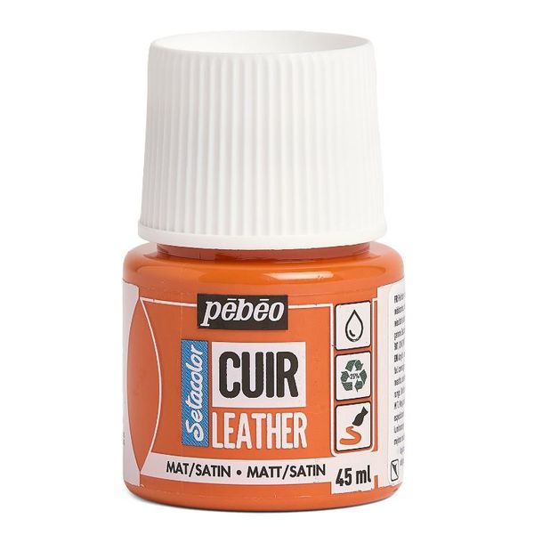 Краска по коже Setacolor 45 мл, 295604 Оранжевый, Pebeo, 295604