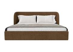 Кровать двуспальная Classic 200 см (коричневый, рогожка)