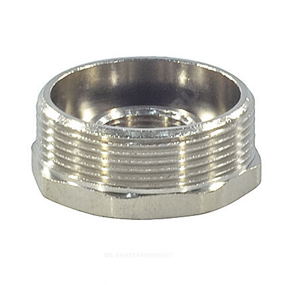 Футорка латунь никель Ду 15х10 (1/2"х3/8") НР/ВР SantechSystems