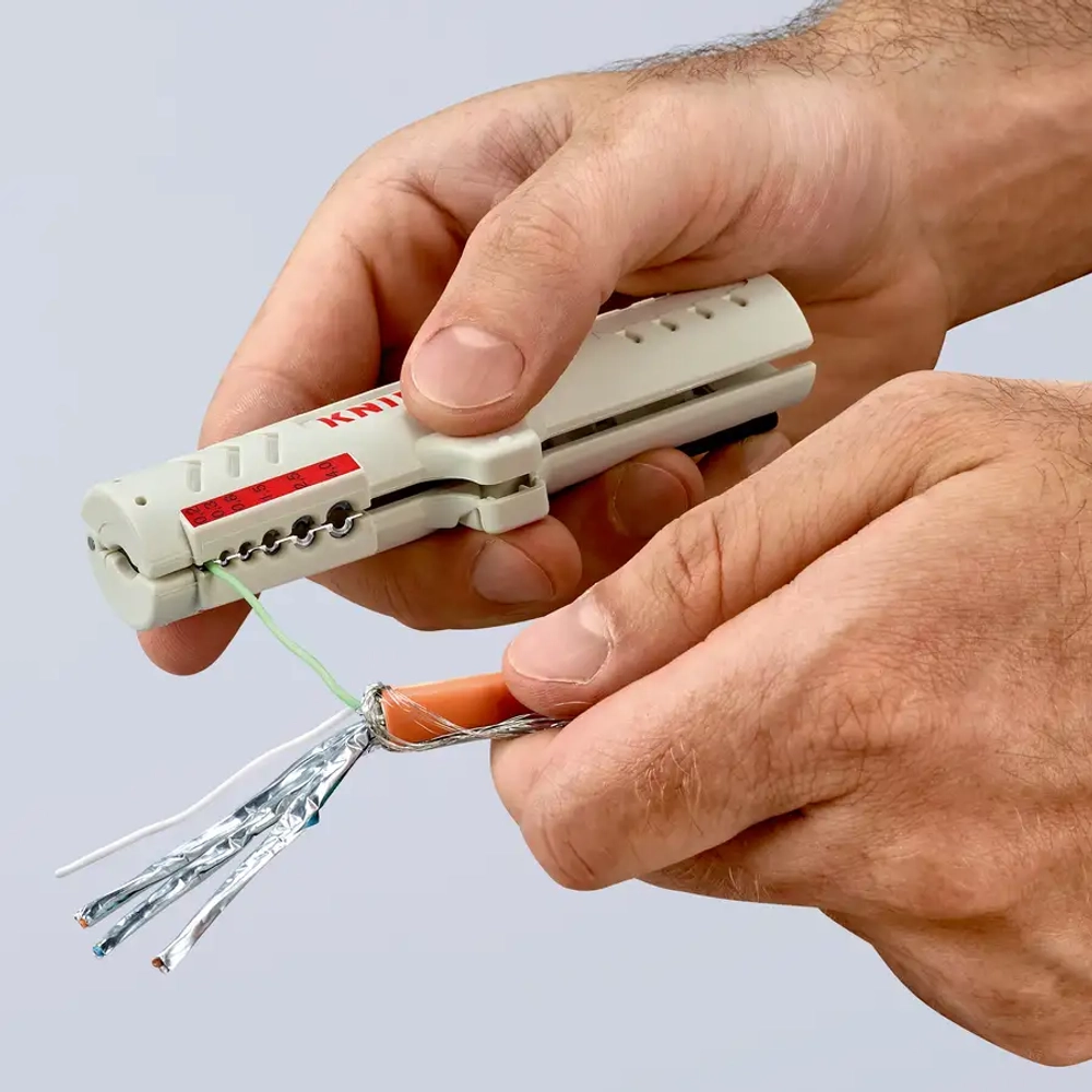 Инструмент для удаления оболочки кабелей передачи данных 125 мм Knipex 16 65 125 SB