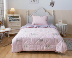 Детское постельное белье 1.5 спальное Sofi De MarkO Зайчата розовое