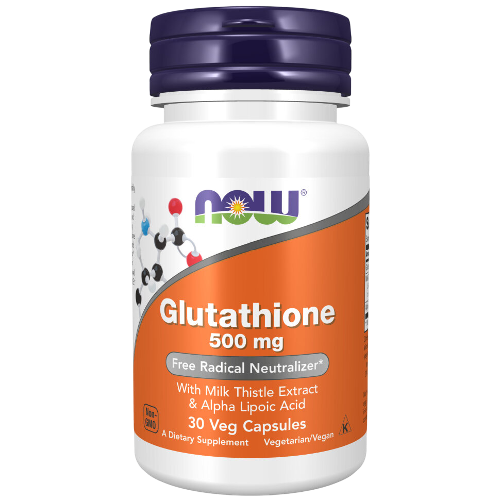 Now Foods Glutathione 500 mg 30 / 60 veg capsules, Глутатион