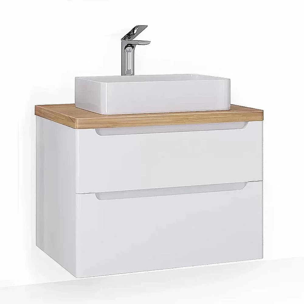 Тумба с раковиной Jorno Wood 80 белая