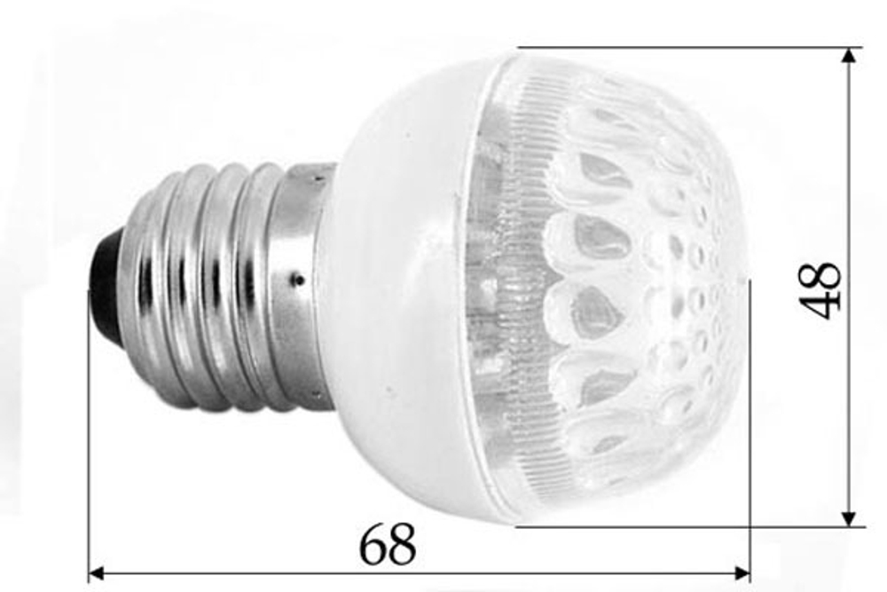 Лампа светодиодная 2W R48 E27 - цвет в ассортименте