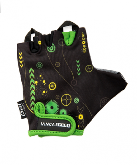 Перчатки велосипедные детские, ROBOCOP, гелевые вставки, цвет черный, размер 7XS VG 936 child roboco