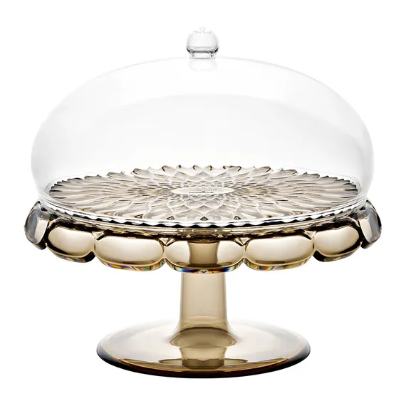 Блюдо для торта с крышкой vanity, D30 см, коричневое