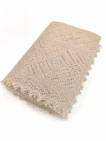 Оренбургский пуховый платок-паутинка А120-31 светло-бежевый