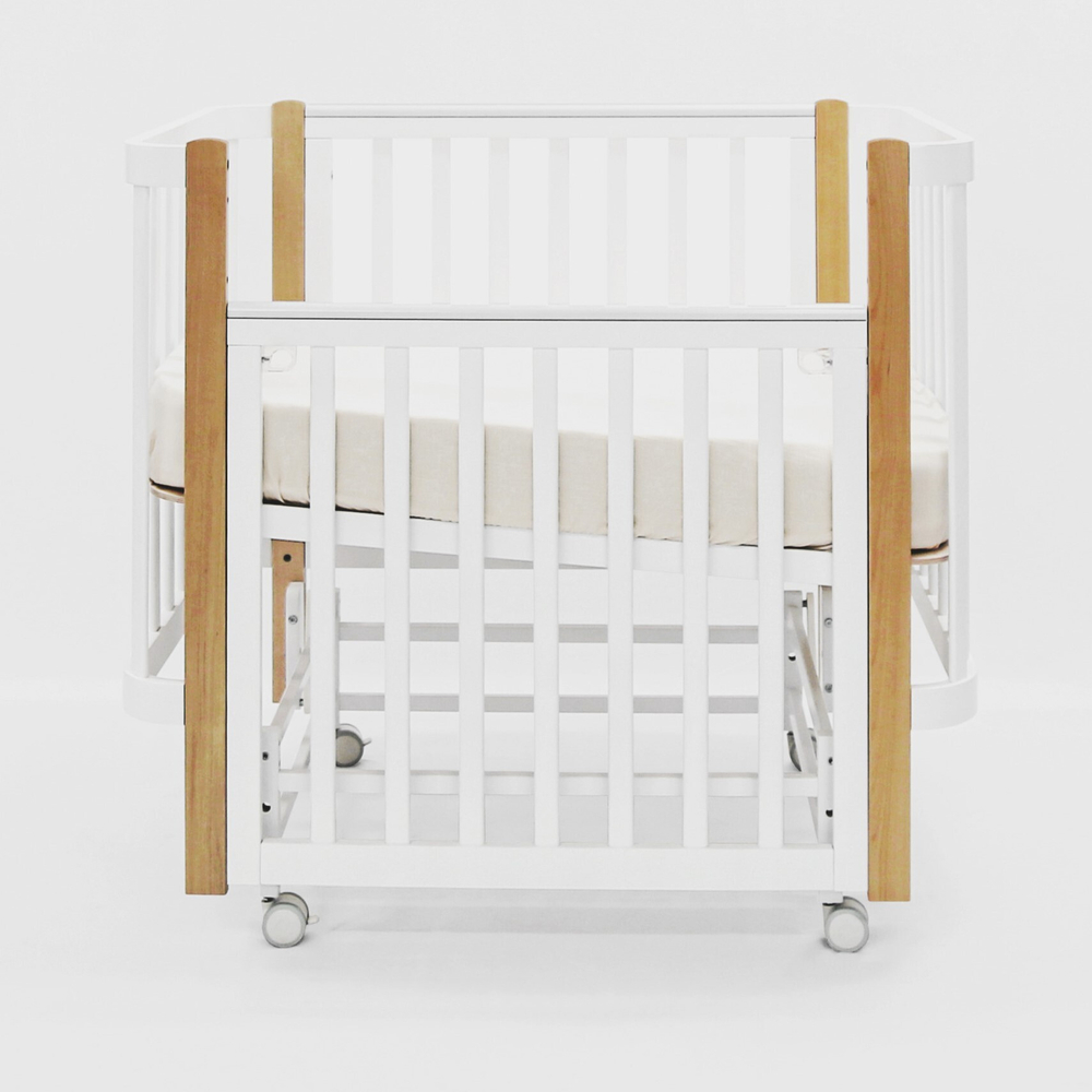 Детская кровать Antemi Terra Light New с маятником, Белый/Дерево