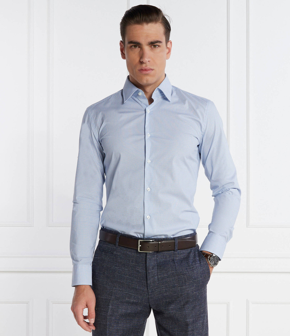 Рубашка H-HANK 214 BOSS BLACK - голубой(50508748)