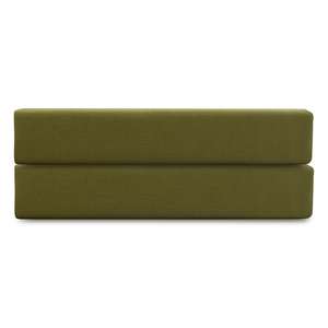 Простыня на резинке из премиального сатина оливкового цвета из коллекции essential, 200х200х30 см