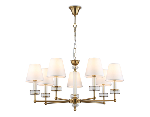 Светильник подвесной LH71023/7 BS/WH латунь/белый E14*7 max 40W D820*1130