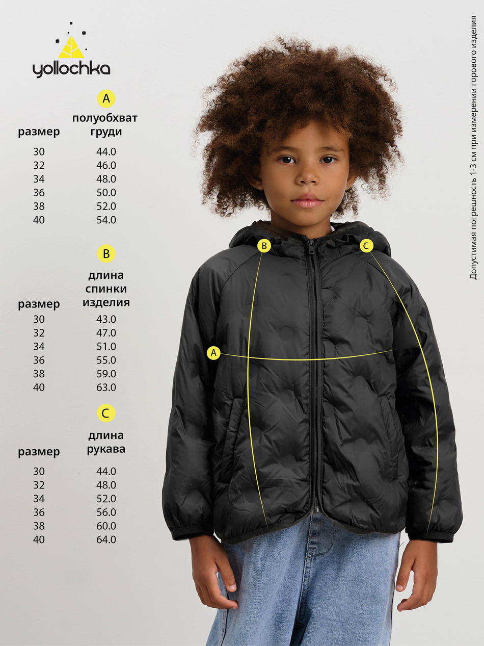Пуховик демисезонный детский Д-1 цвет черный