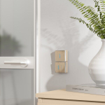 Выключатель одноклавишный с подсветкой Gallant (шампань рифленый)