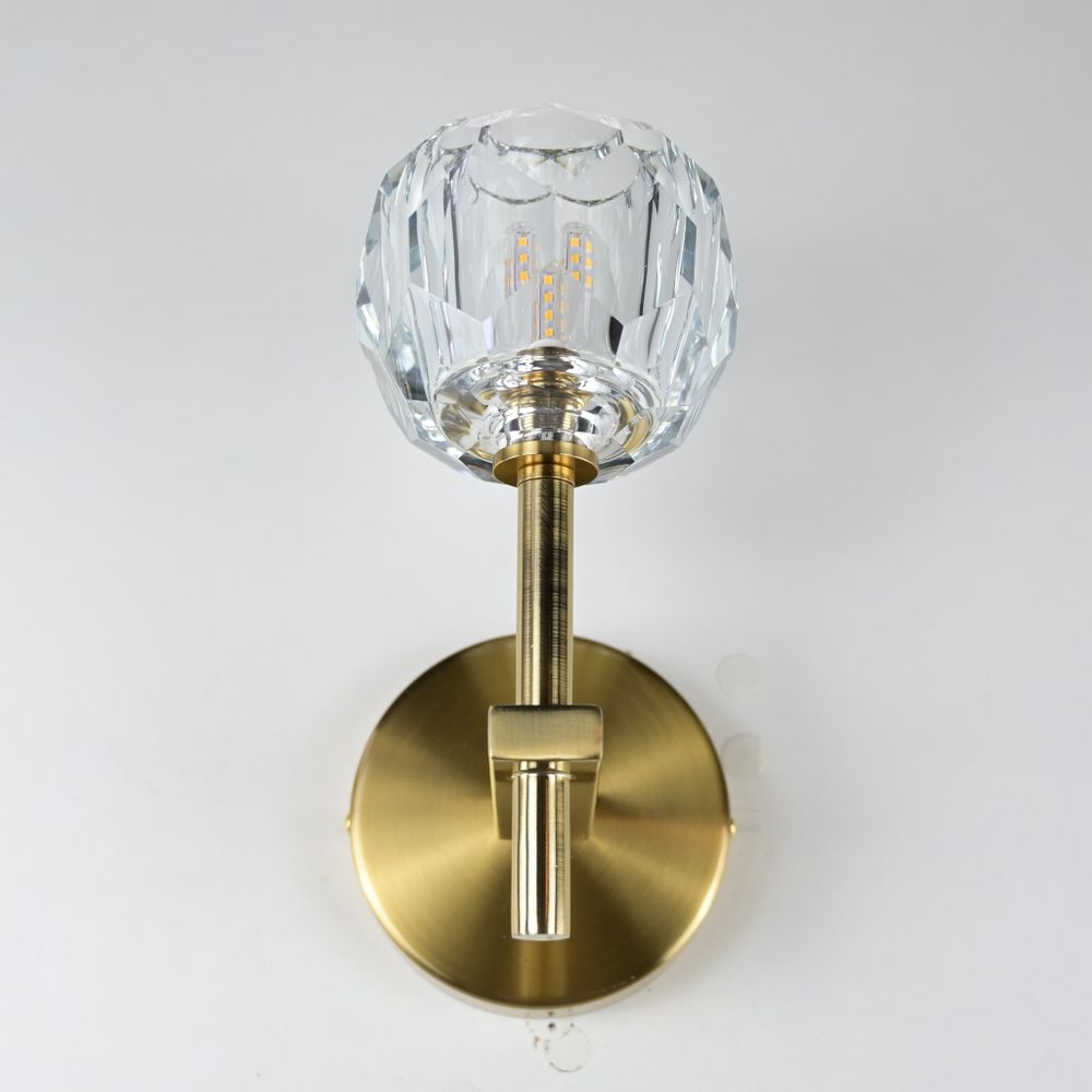 Бра Boule De Cristal Single Sconce Brass By Imperiumloft