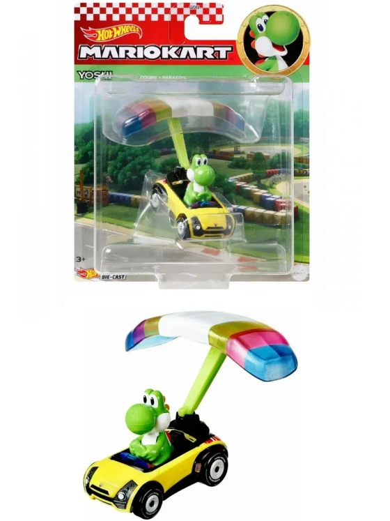 Машинка MarioKart Хот Вилс Yoshi GVD30 GVD32