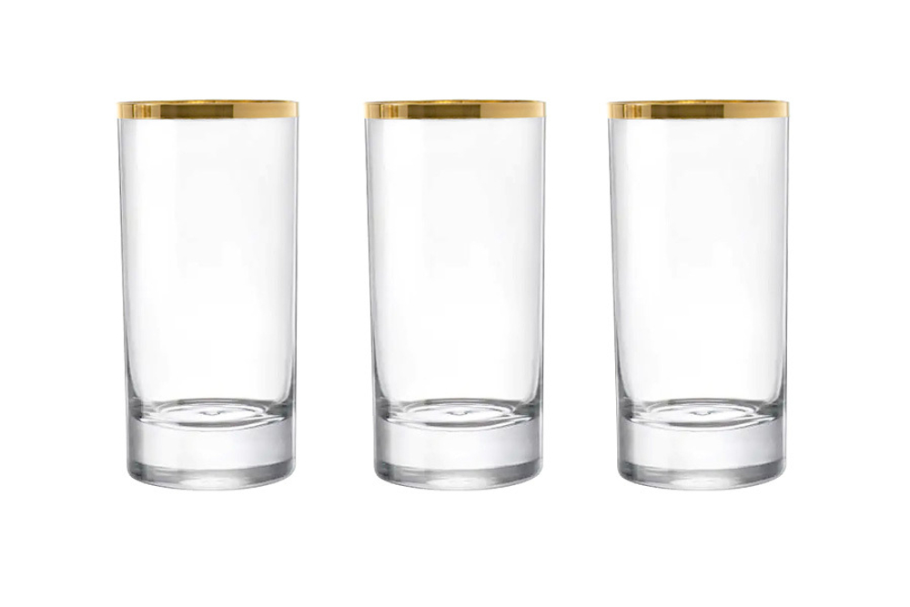 Набор стопок для водки и ликера 6шт 70мл Le Stelle Gemma золото