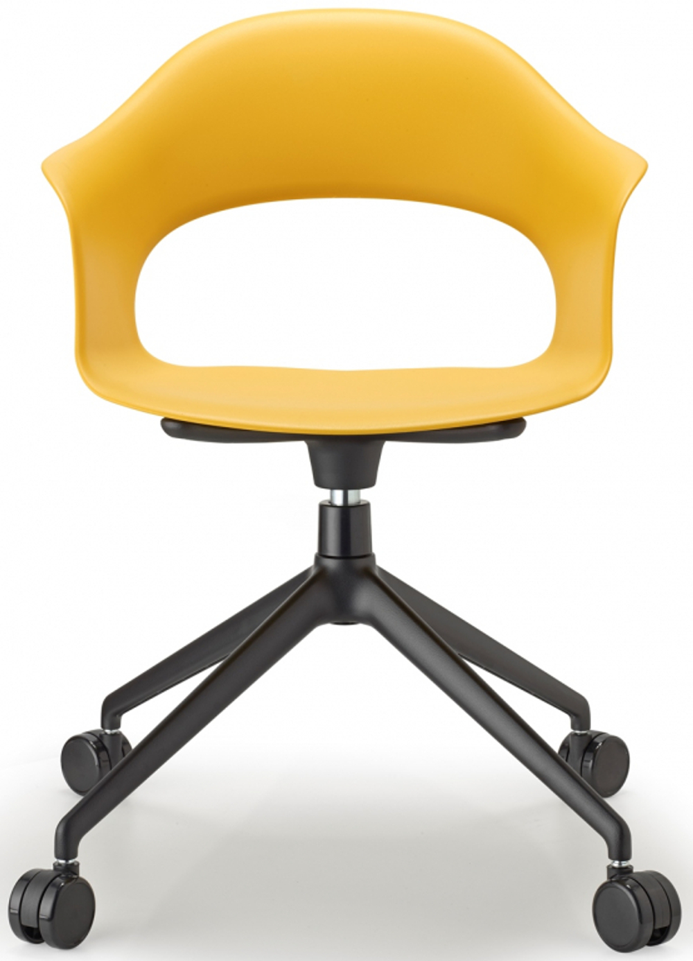 Кресло офисное пластиковое Scab Design Lady B, черный, горчичный