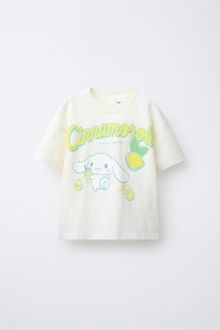ZARA ФУТБОЛКА С ПРИНТОМ «ЛИМОНЫ» CINNAMOROLL © SANRIO, ЭКРЮ