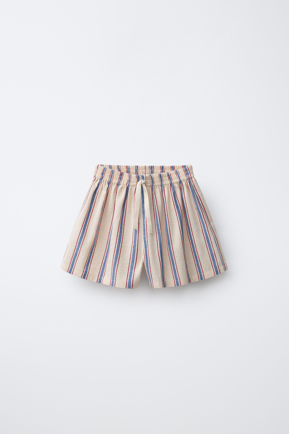 ZARA ШОРТЫ В ПОЛОСКУ, ЭКРЮ