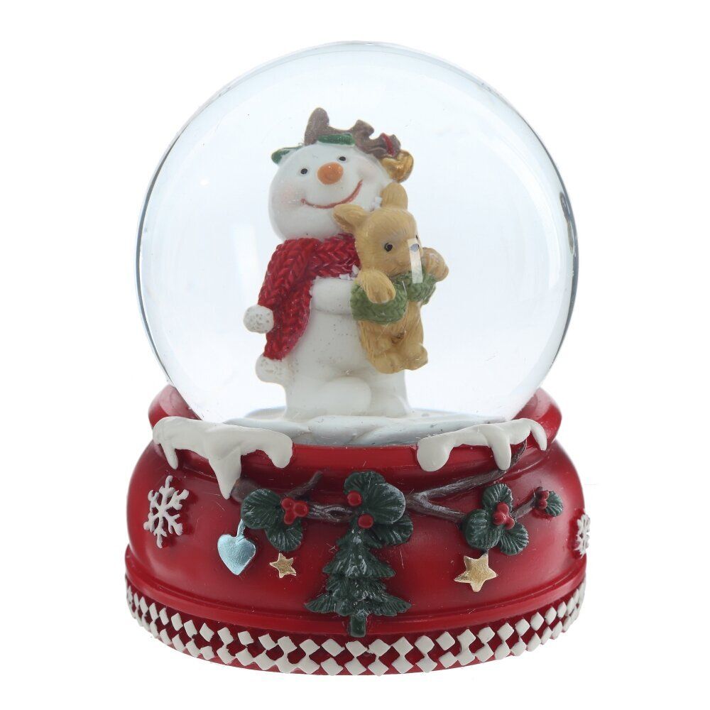 GAEM Фигурка декоративная "Снеговик" в стекл шаре, D 6.5 см, L6,5 W6,5 H8,5 см