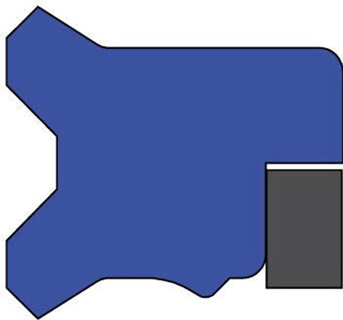 A187-040/1 PU U-образное штоковое уплотнение 40-50-10