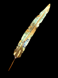 Брошь ПЕРО (под заказ)