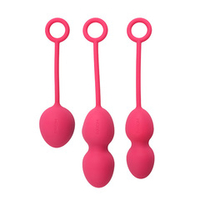 Набор розовых вагинальных шариков со смещенным центром тяжести Svakom Nova Ball Weighted Kegel with Cord Set SSYB-01-PMR