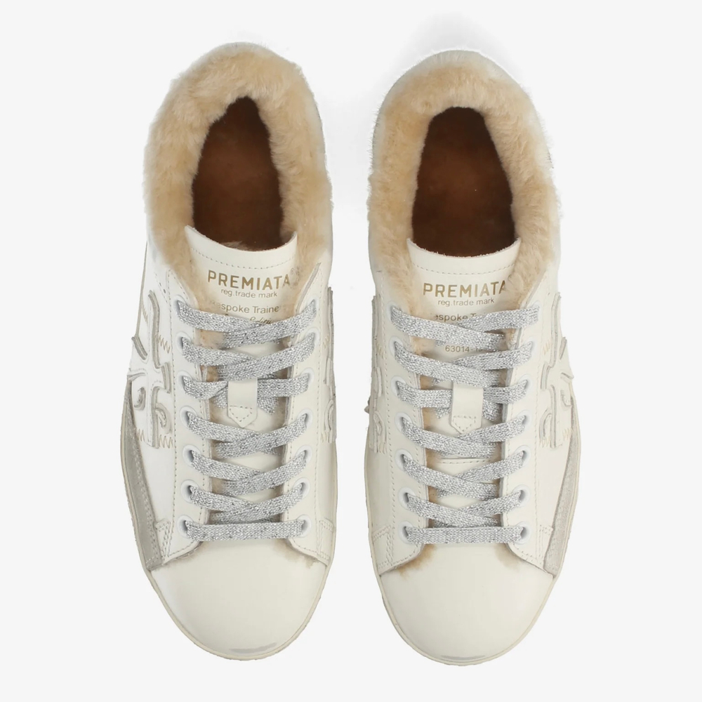 Кожаные кеды Premiata Steven-d 7608M на меху