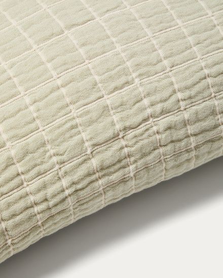 Комплект из 2 чехлов для подушек Tivaro из хлопкового жаккарда в светло-зеленую клетку 30 х 50