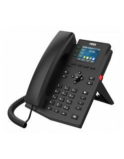 Телефон Fanvil X303G 2xEthernet 10/100/1000, LCD 320x240, цветной дисплей 2,4, 6 Parties conference, 3 Line Key, HD voice, 4 SIP Line, Opus+IPV6, PSU, POE & Gigabit