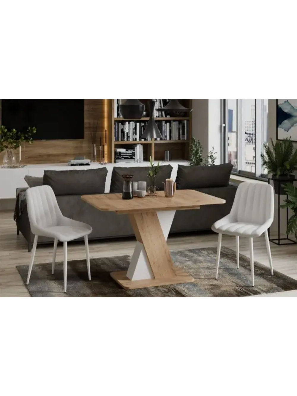 Стол кухонный обеденный раздвижной 120,1х80х75,5 см