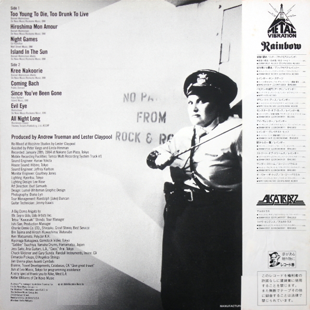 Alcatrazz / Live Sentence - No Parole From Rock 'n' Roll (LP)