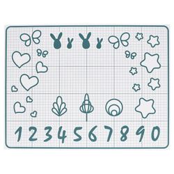 IKEA BAKTRADITION  (ИКЕА БАКТРАДИТИОН)  -  Силиконовый коврик, белый/бирюзовый, 61x46 см