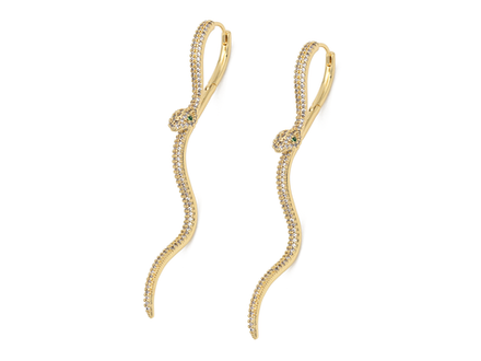 Cерьги-кольца "Змейки" 74мм (уценка)