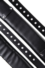 Черные кожаные стропы для фиксации Anonymo (Цвет: черный)