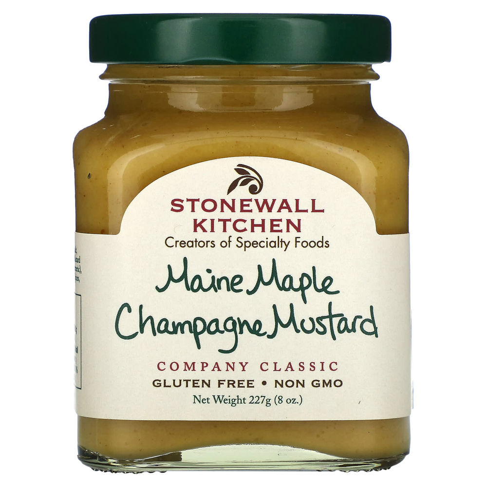 Stonewall Kitchen, мэн, кленовый сироп и горчица для шампанского, 227 г (8 унций)