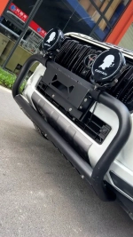 Кенгурятник с доп светом для Toyota Land Cruiser 250 LC250 2023+ Тойота крузер крузак защита картера противотуманники дуга бампера