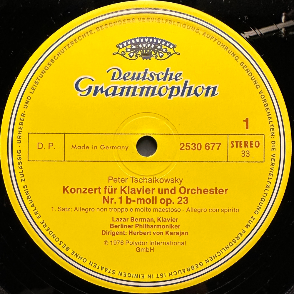 Чайковский - Концерт № 1 для фортепиано с оркестром си минор (Германия 1976г.)