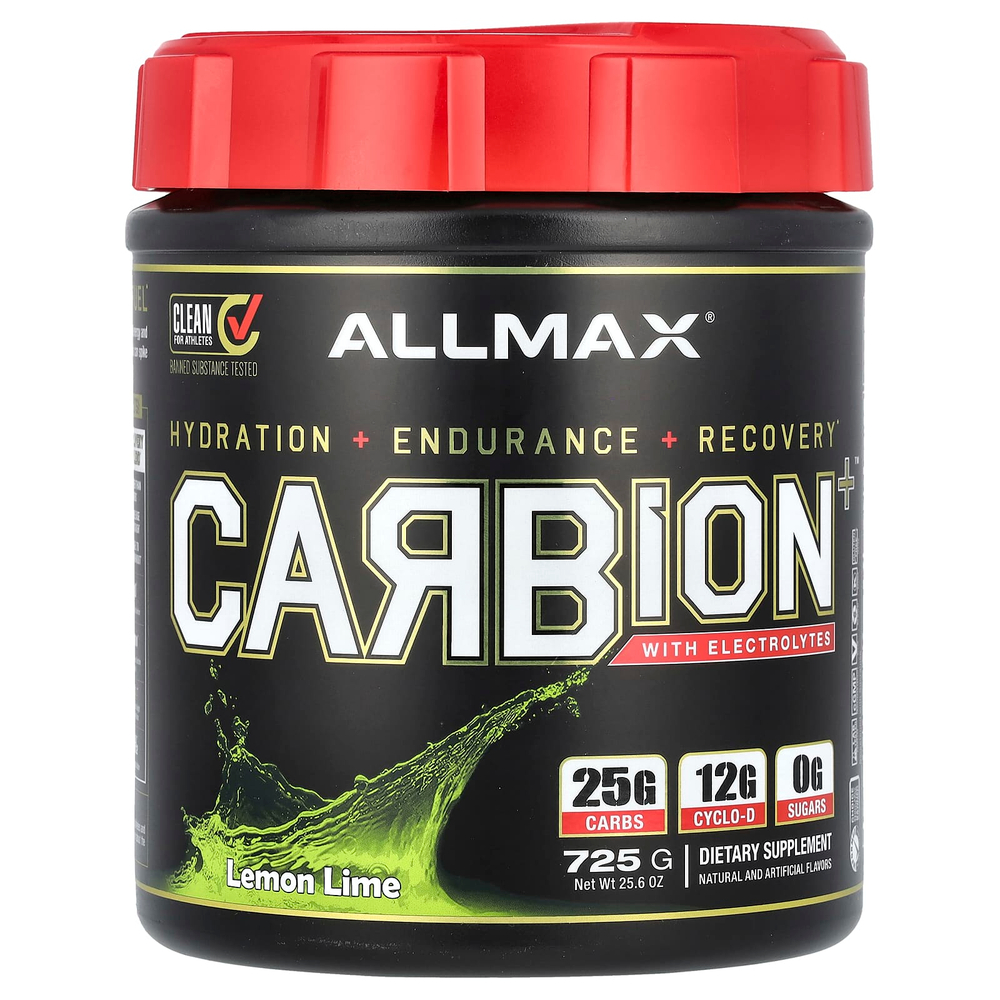 ALLMAX, CARBion + с электролитами, лимон и лайм, 725 г (30,7 унции)
