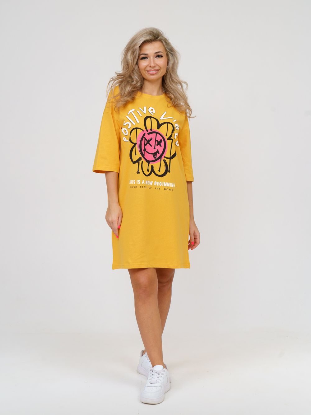 894 Туника "Горчичный" SveTekst (Акция)