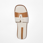 Кожаные шлепанцы Vittorio Virgili 6047 бежевый