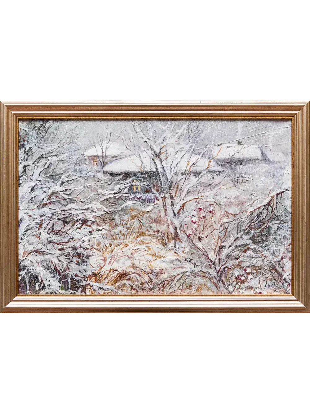 Картина маслом "Зимние сумерки" Аксенова