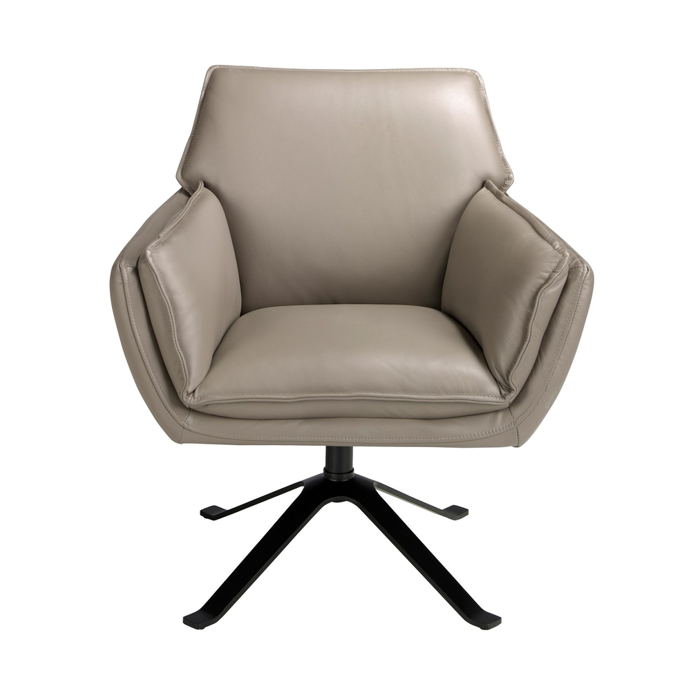 Поворотное кресло Angel Cerda 5125/KFA017-T541029 из серой кожи