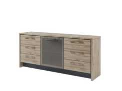 Тумба с дверью в профиле и 6 ящиками 2200х520х970 T-13-06R