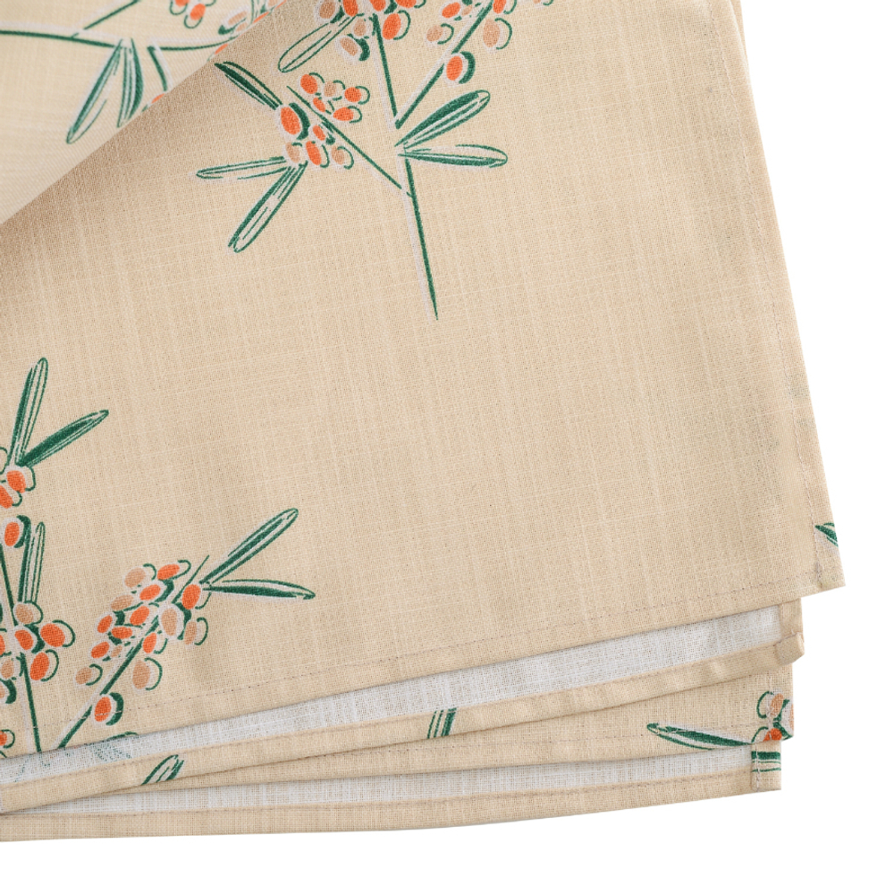 Скатерть на стол из хлопка с графичным принтом Обед рябинника Russian North, 170х170