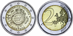 Италия 2 евро, 2012 10 лет наличным UNC